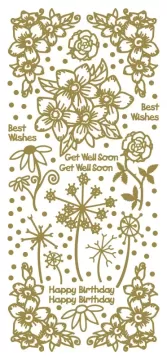 Flower Corners & Clusters Dazzles™ Stickers